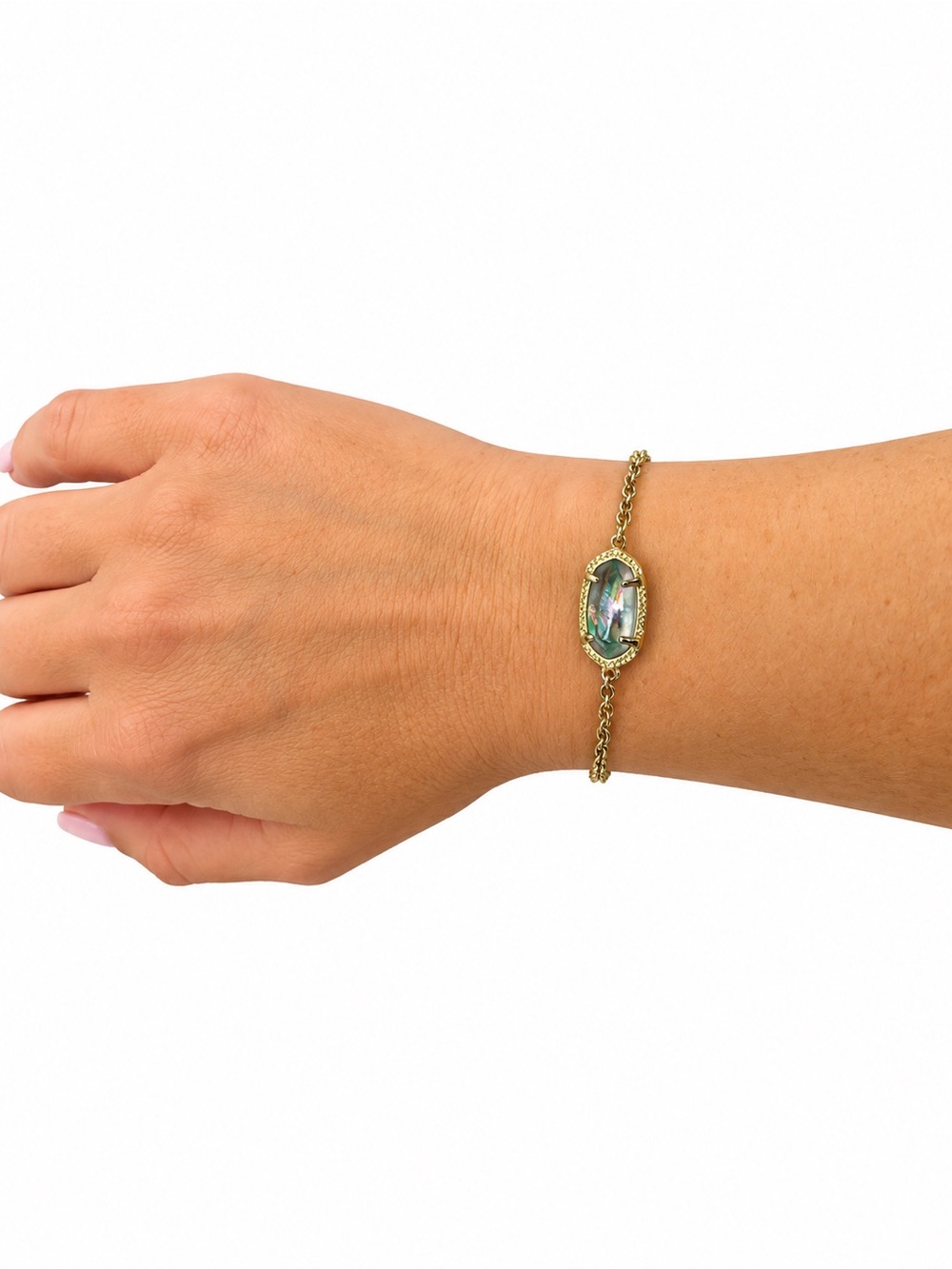 Kendra Scott Gold Chain Bracelet with Iridescent Abalone